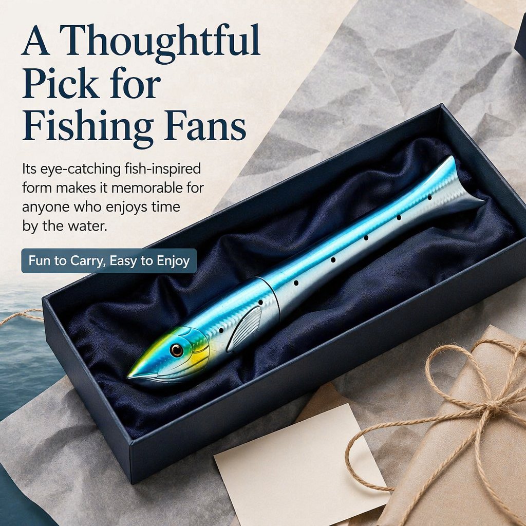 🎣 Mini Fish-Shaped Pen Fishing Rod Set