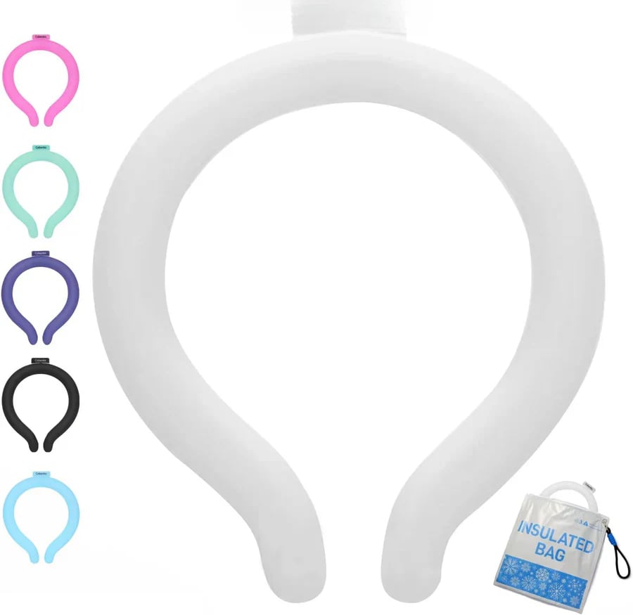 🧊Reusable Cooling Neck Ring – Long-Lasting Sweat-Free Relief❄️