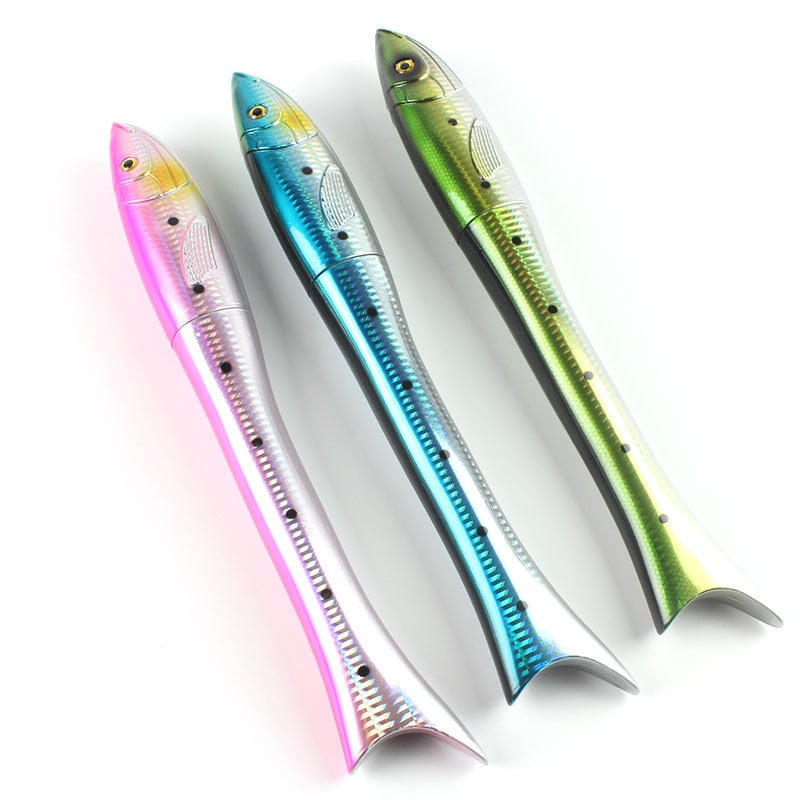 🎣 Mini Fish-Shaped Pen Fishing Rod Set