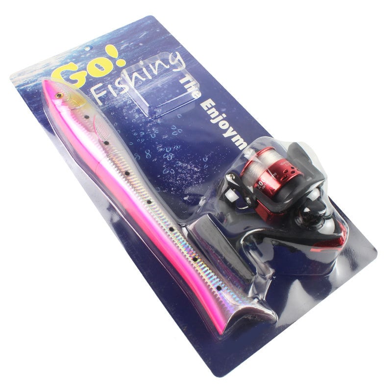 🎣 Mini Fish-Shaped Pen Fishing Rod Set