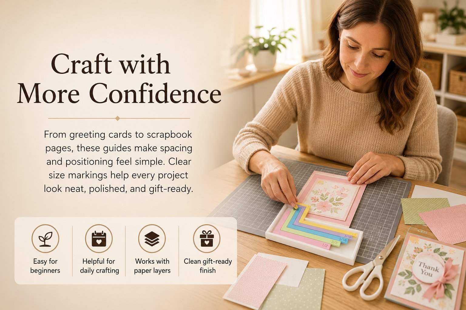 ✨🖐️ Limited Time 50% OFF – Card Making Alignment Guides Set | Create Perfect Handmade Cards Every Time! 💌✂️