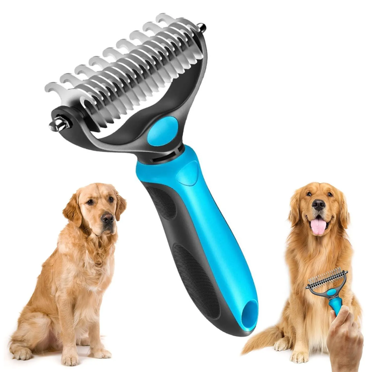 🐾 Double-Sided Pet Brush – Stop Shedding, Not the Cuddles ✨