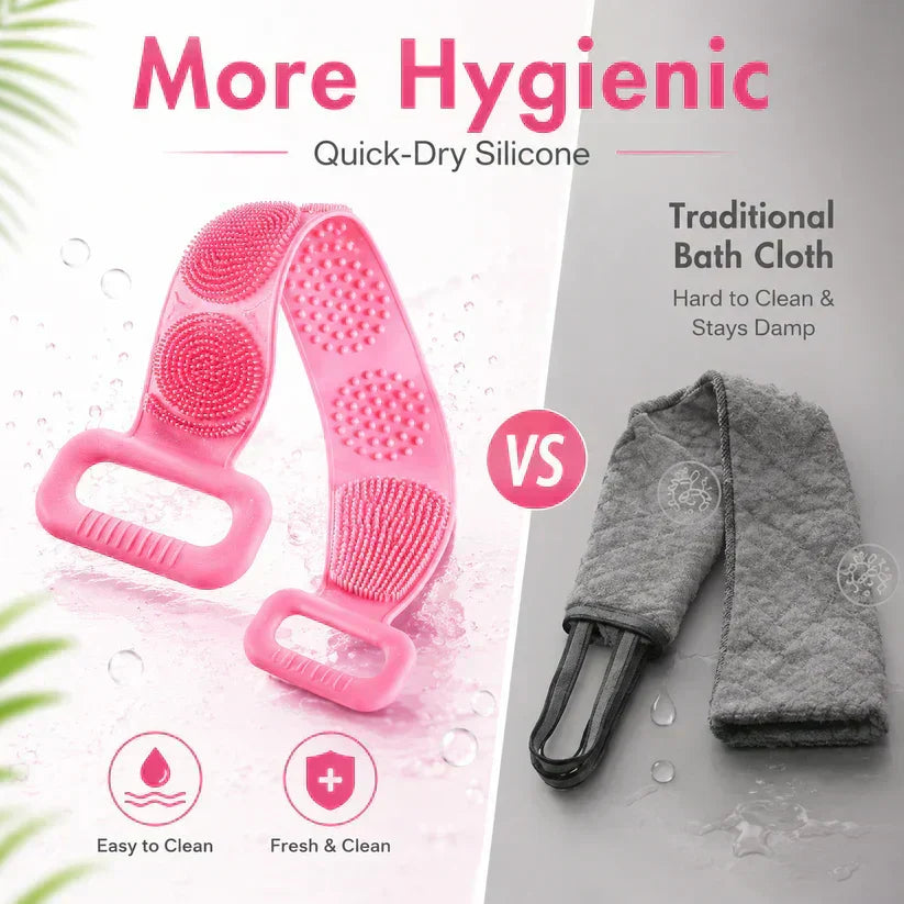 🔥 Limited Time 50% OFF 🛁✨ Double-Sided Silicone Back Scrubber – Easy Deep Clean & Spa-Like Shower Experience!
