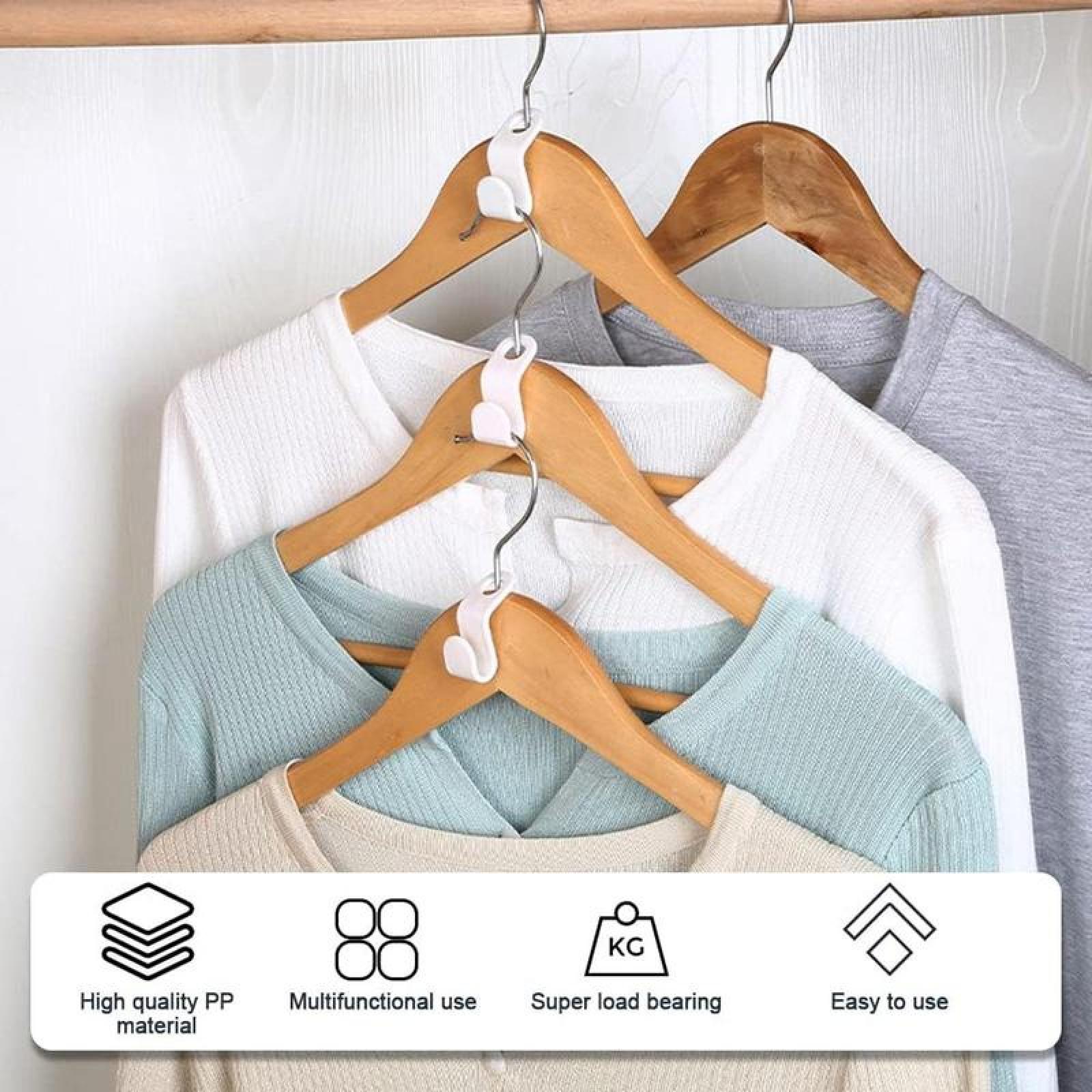 Hanger Connector Hooks,30/100 Counts Set Space Saving Clothes Hanger Extender Hooks,Multicolor Closet Organizer Hanger Clips.SENSIOHOME.