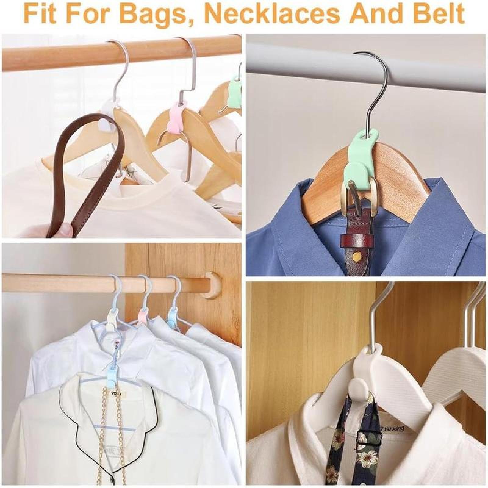Hanger Connector Hooks,30/100 Counts Set Space Saving Clothes Hanger Extender Hooks,Multicolor Closet Organizer Hanger Clips.SENSIOHOME.