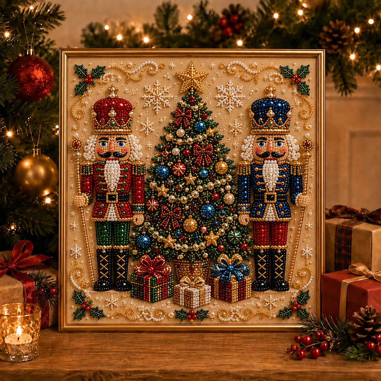 🔥 Limited Time 50% OFF 🎄✨ Create Your Own 3D Pearl Christmas Wall Art – A Sparkling Handmade Holiday Decoration! 💎