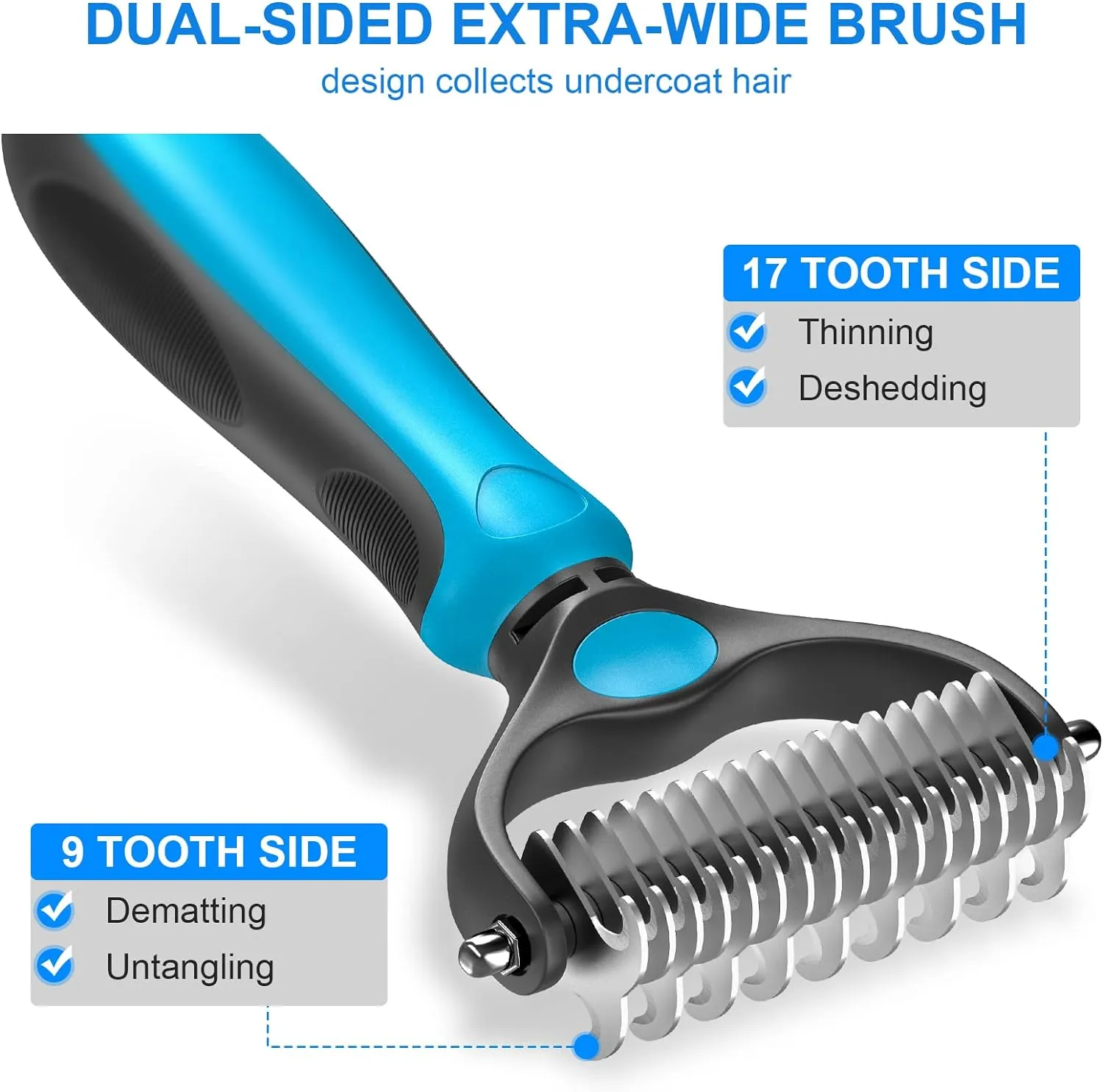 🐾 Double-Sided Pet Brush – Stop Shedding, Not the Cuddles ✨