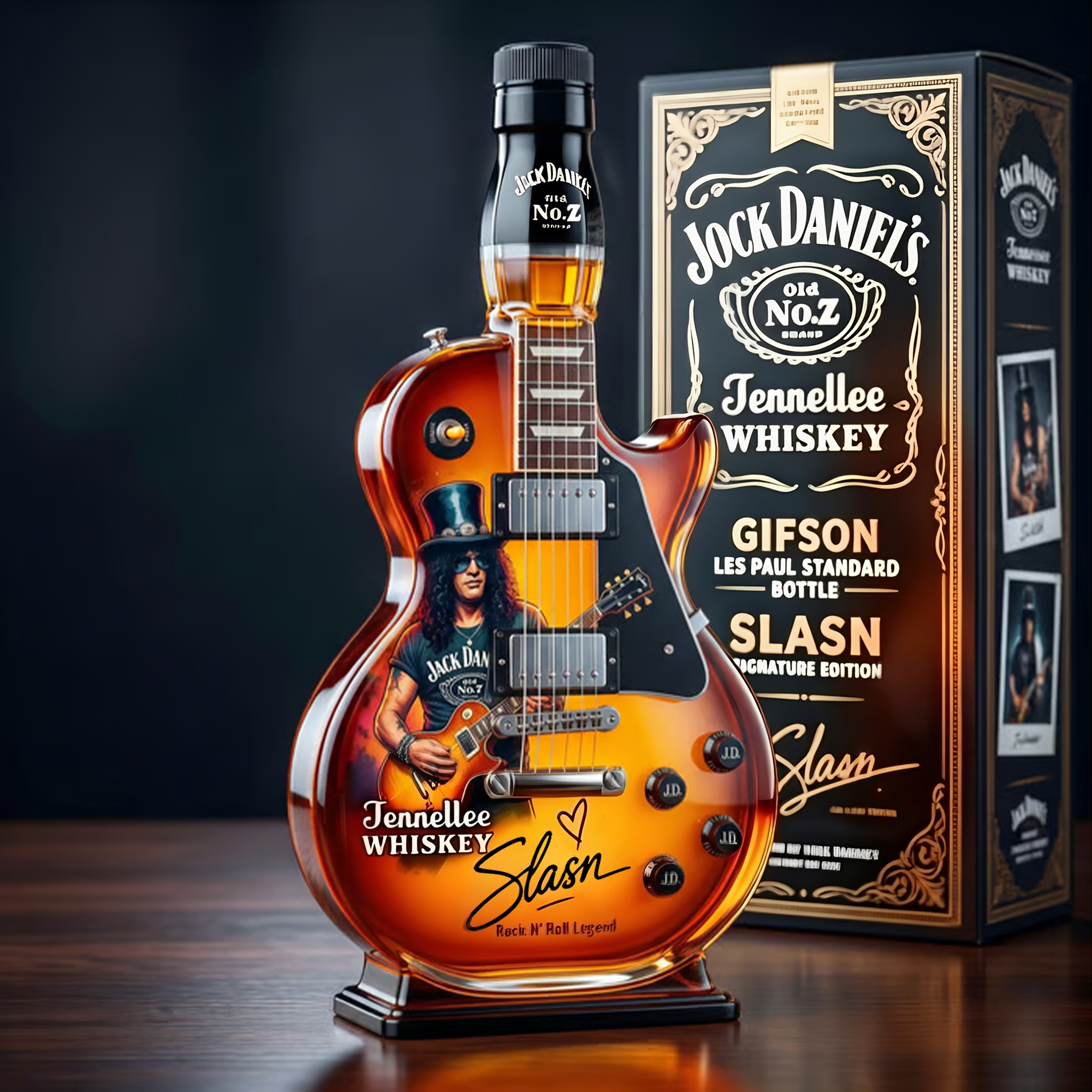 Appetite for Rock: Vintage Sunburst Guitar Figurine Spirit Bottle