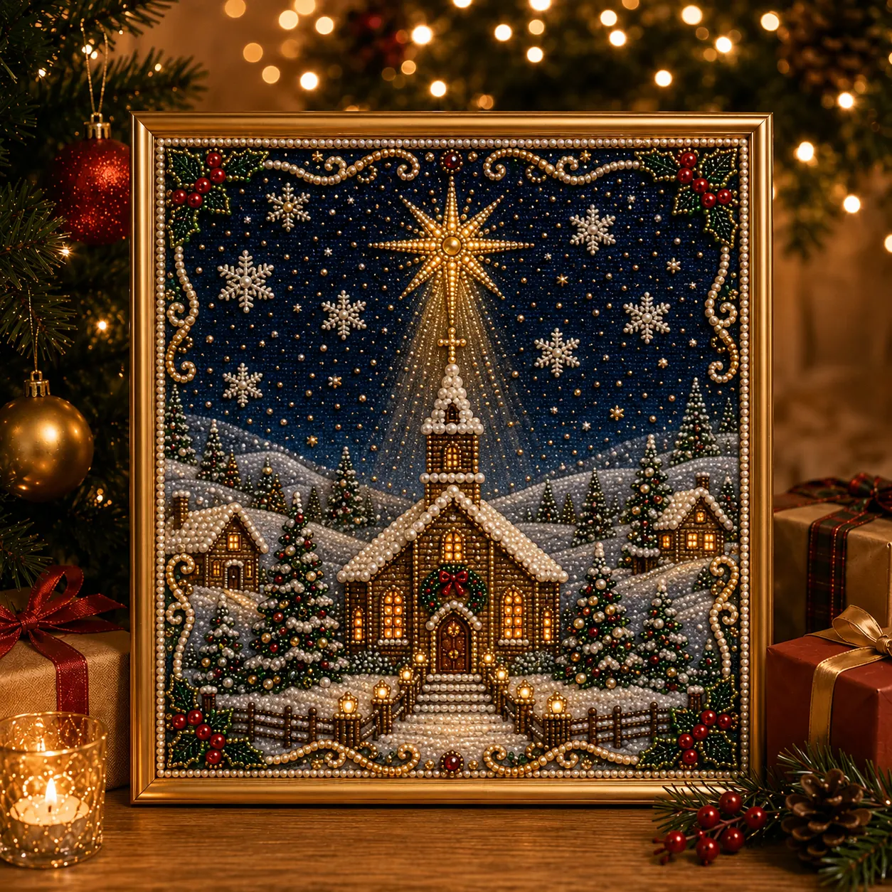 🔥 Limited Time 50% OFF 🎄✨ Create Your Own 3D Pearl Christmas Wall Art – A Sparkling Handmade Holiday Decoration! 💎