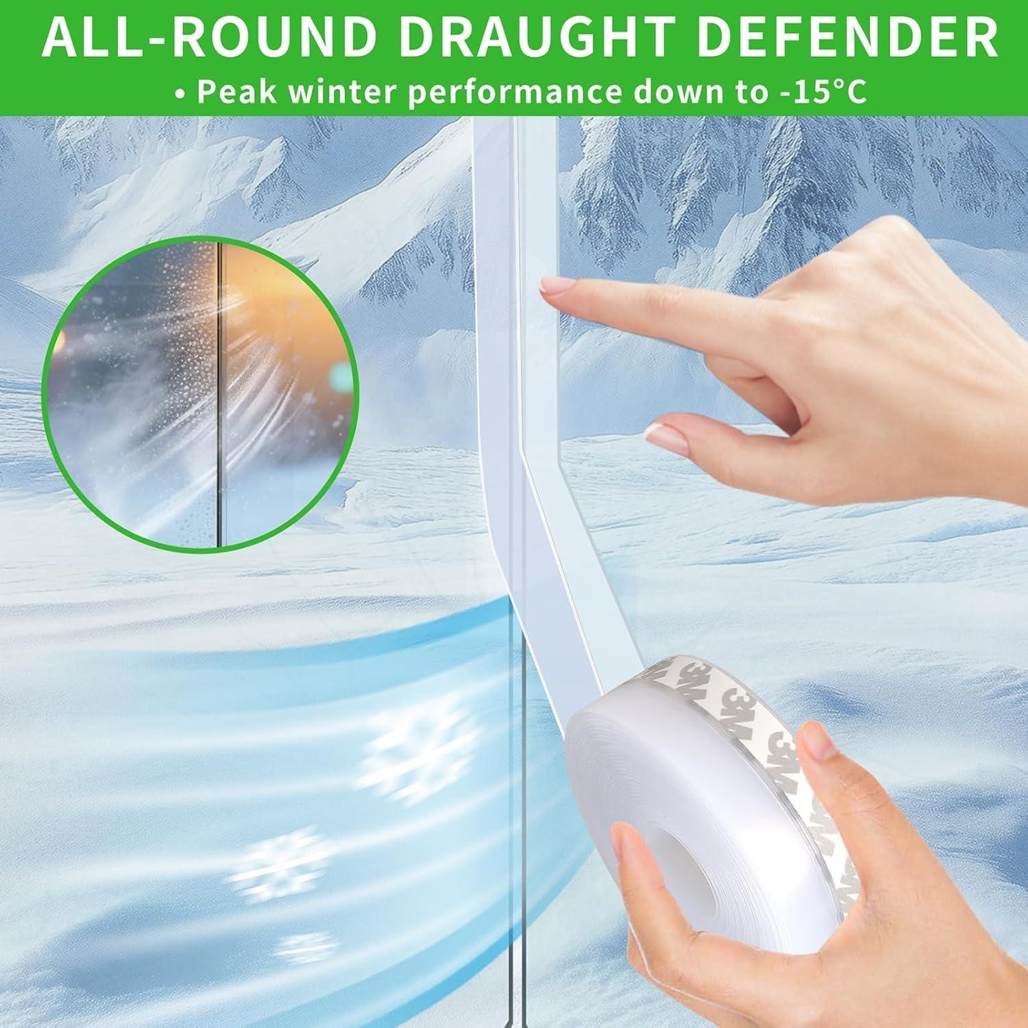Weather seal strip helping block cold drafts
