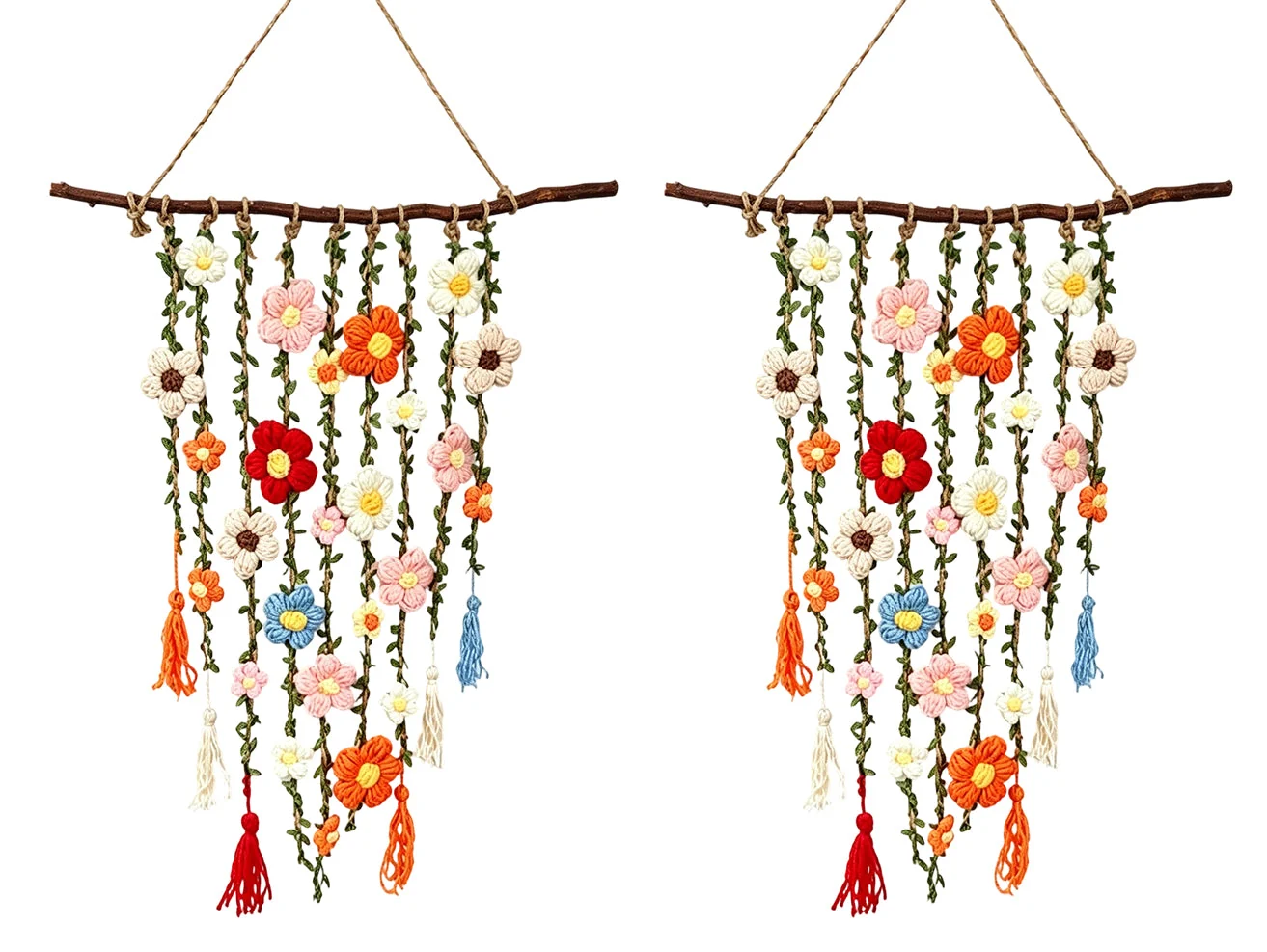 💗LAST DAY SALE 50% OFF⚡50K+ SOLD!!💮Crochet Flower Wall Hanging Decor🖼️