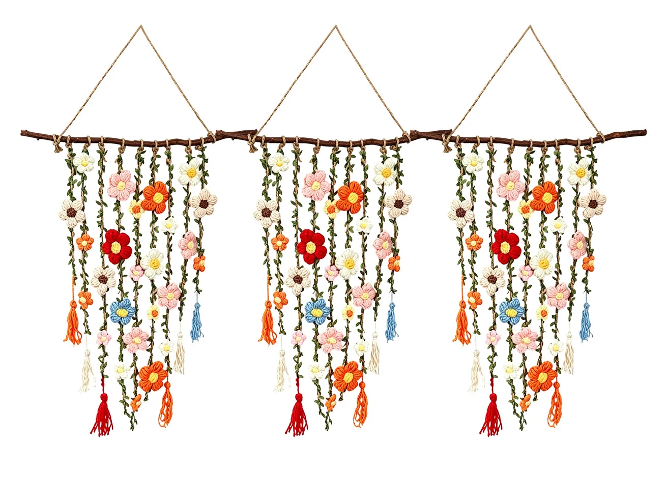 💗LAST DAY SALE 50% OFF⚡50K+ SOLD!!💮Crochet Flower Wall Hanging Decor🖼️