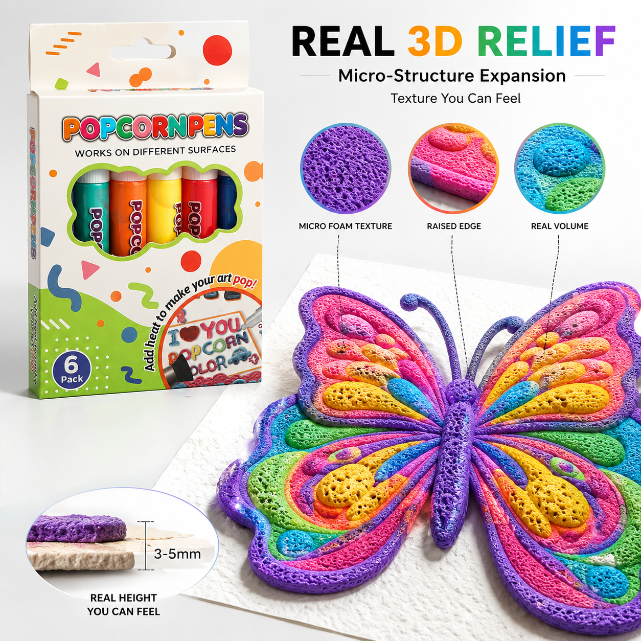 🔥Last Day Promotion 60% OFF 🖍️3D Relief Art Pen – Turn Flat Drawings Into Touchable 3D Art🪄