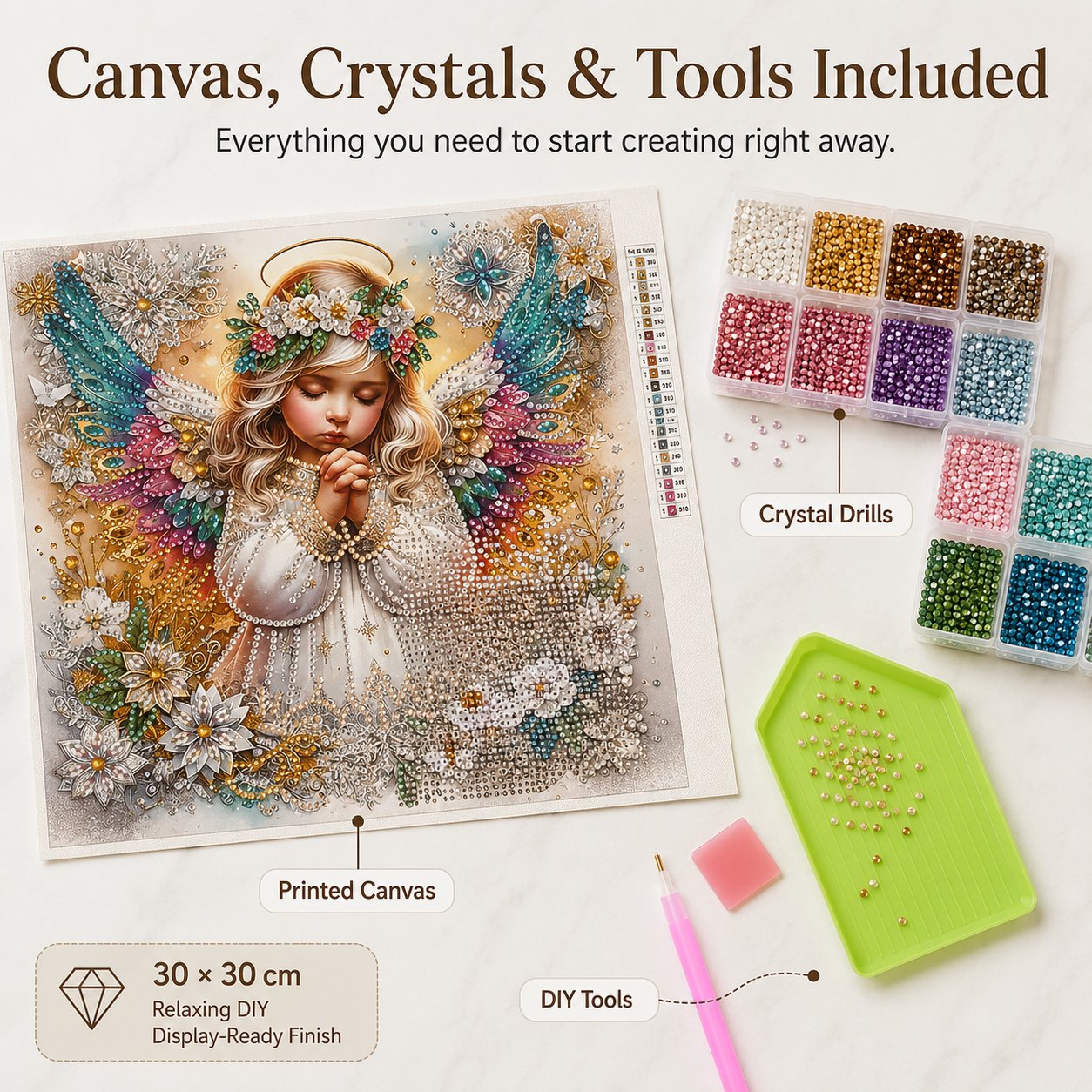 👼✨Sparkling Crystal Diamond Art Kit For DIY Wall Decor(Buy 3 Get 1 Free🎁)