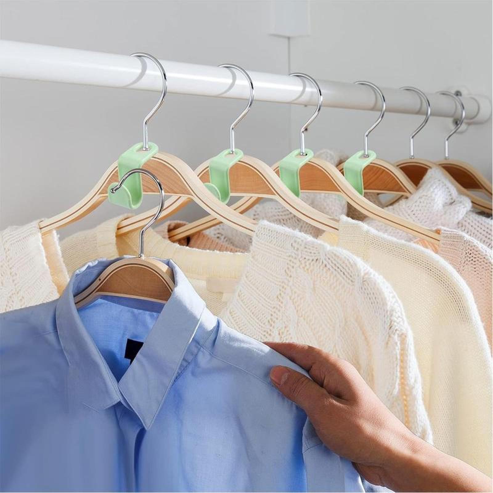 Hanger Connector Hooks,30/100 Counts Set Space Saving Clothes Hanger Extender Hooks,Multicolor Closet Organizer Hanger Clips.SENSIOHOME.