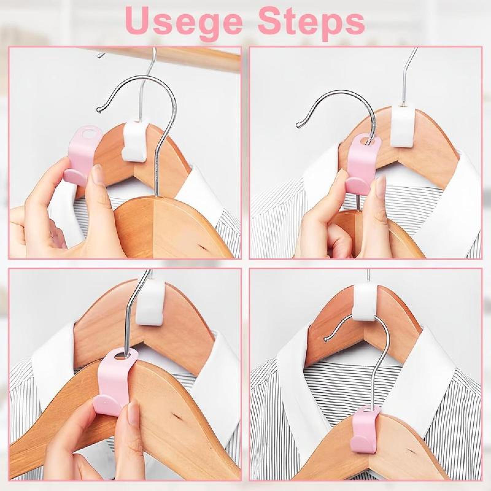 Hanger Connector Hooks,30/100 Counts Set Space Saving Clothes Hanger Extender Hooks,Multicolor Closet Organizer Hanger Clips.SENSIOHOME.