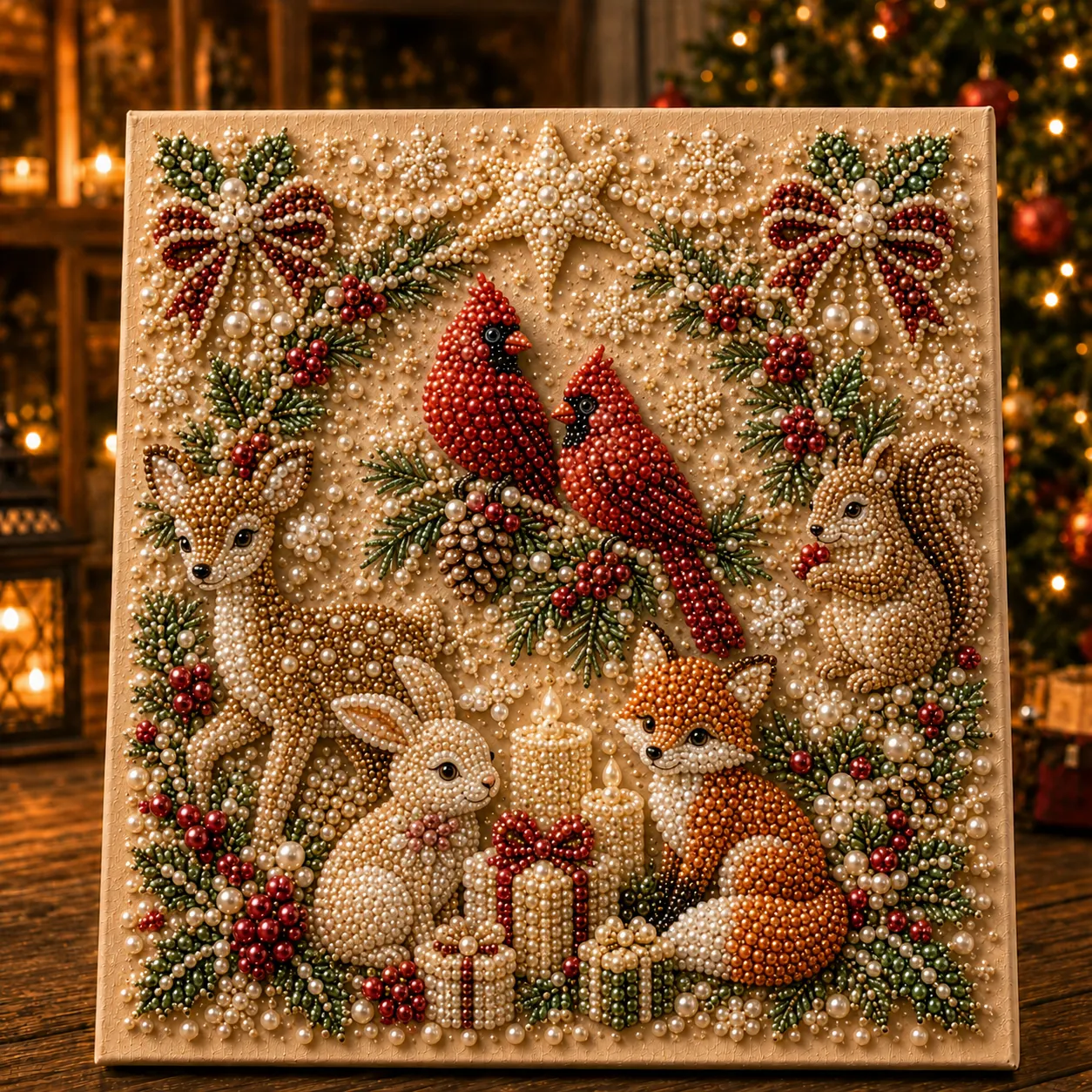 🔥 Limited Time 50% OFF 🎄✨ Create Your Own 3D Pearl Christmas Wall Art – A Sparkling Handmade Holiday Decoration! 💎
