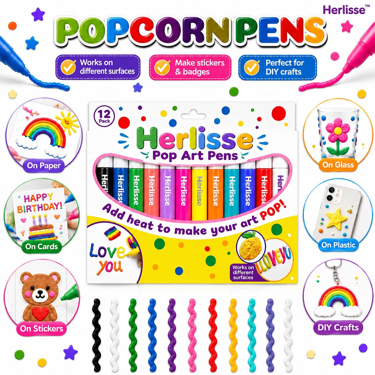 Herlisse™ 3D Relief Art Pen – Turn Flat Drawings Into Touchable 3D Art
