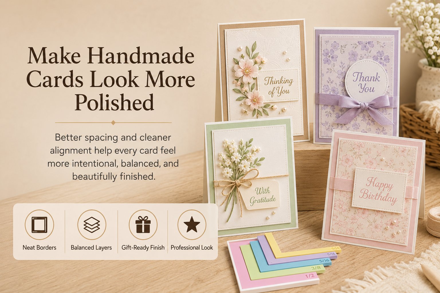 ✨🖐️ Limited Time 50% OFF – Card Making Alignment Guides Set | Create Perfect Handmade Cards Every Time! 💌✂️