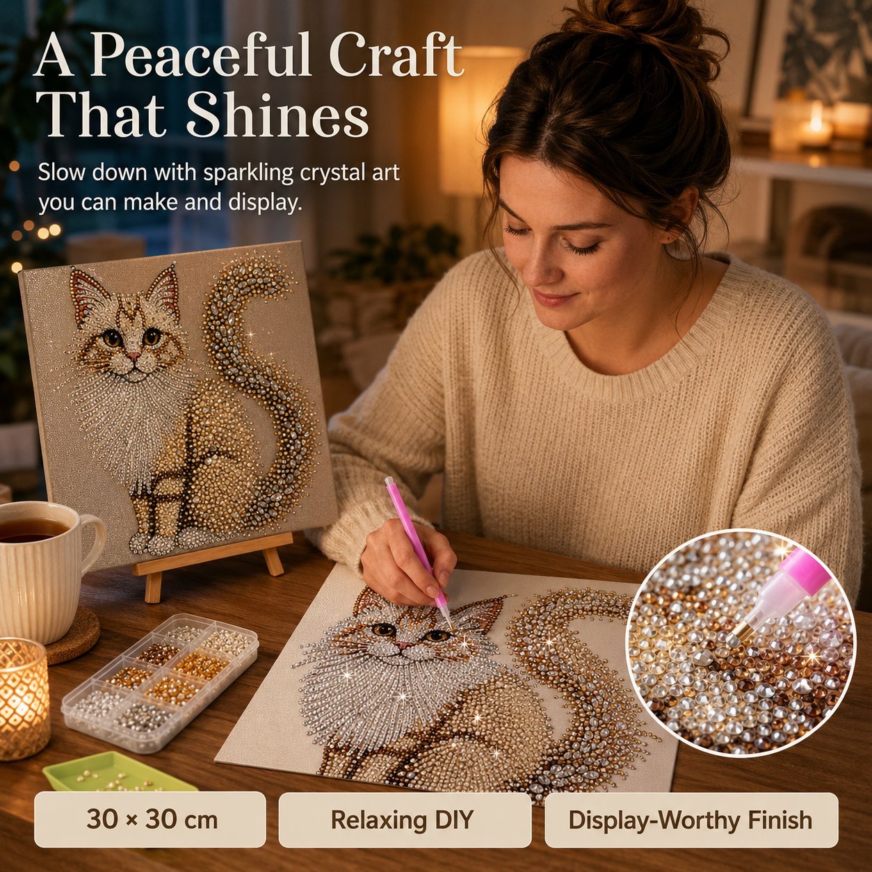 👼✨Sparkling Crystal Diamond Art Kit For DIY Wall Decor(Buy 3 Get 1 Free🎁)