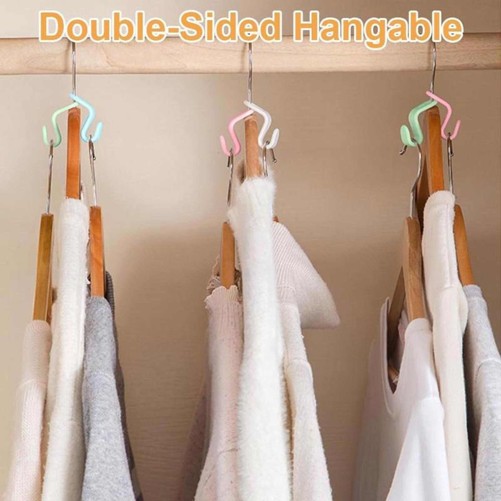 Hanger Connector Hooks,30/100 Counts Set Space Saving Clothes Hanger Extender Hooks,Multicolor Closet Organizer Hanger Clips.SENSIOHOME.