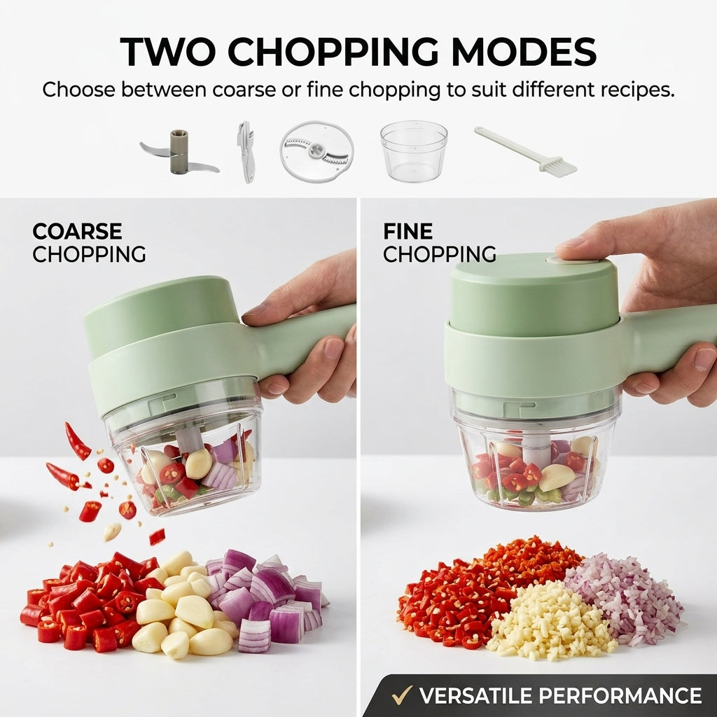 🔥🧄 49% OFF Today – 4-in-1 Portable Electric Vegetable Chopper | Chop, Slice & Prep in Seconds! ⚡🍽️
