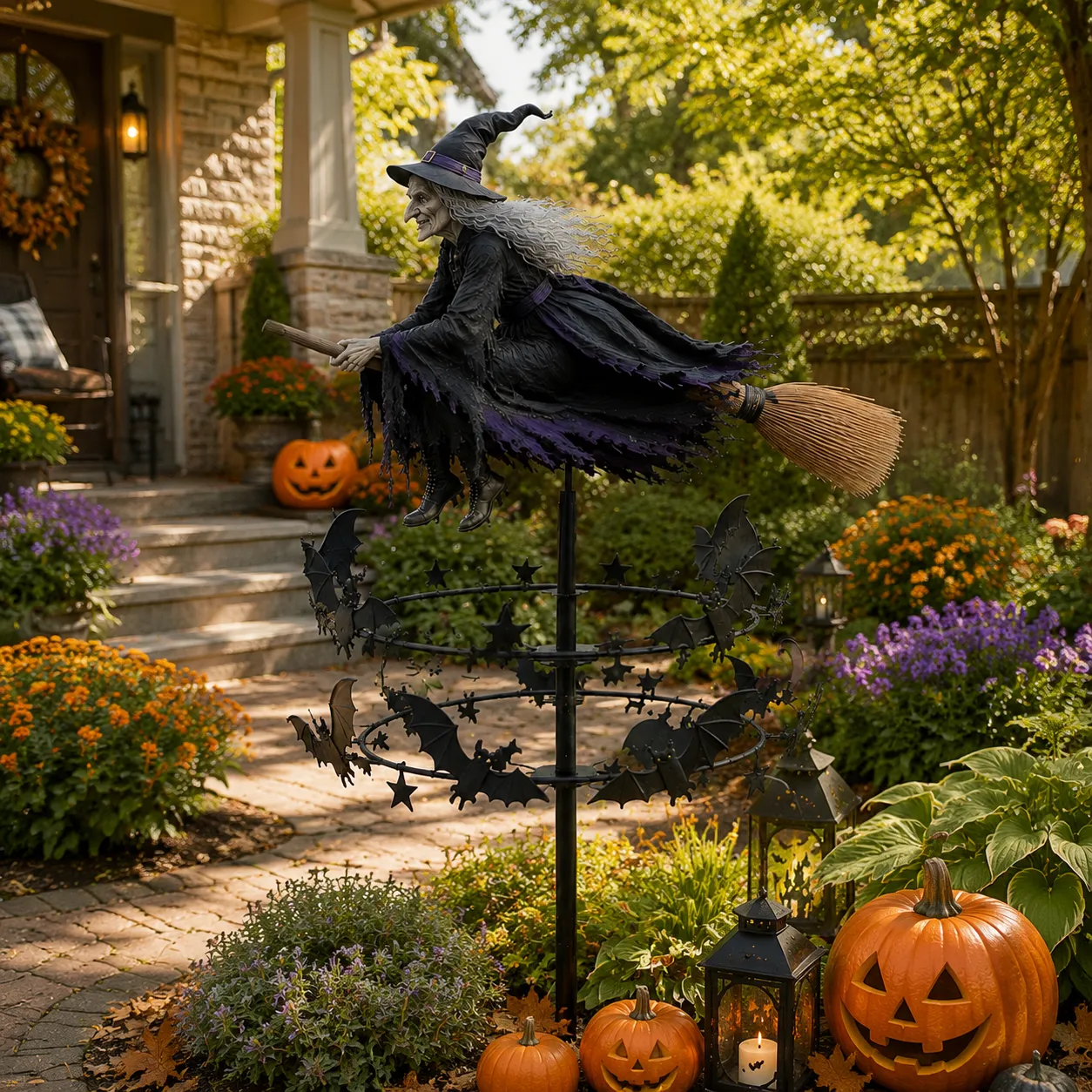 🧙‍♀️✨ Limited Time 50% OFF – The Enchanted Witch Garden Wind Spinner | Add Magical Charm to Your Outdoor Space! 🌙🍃