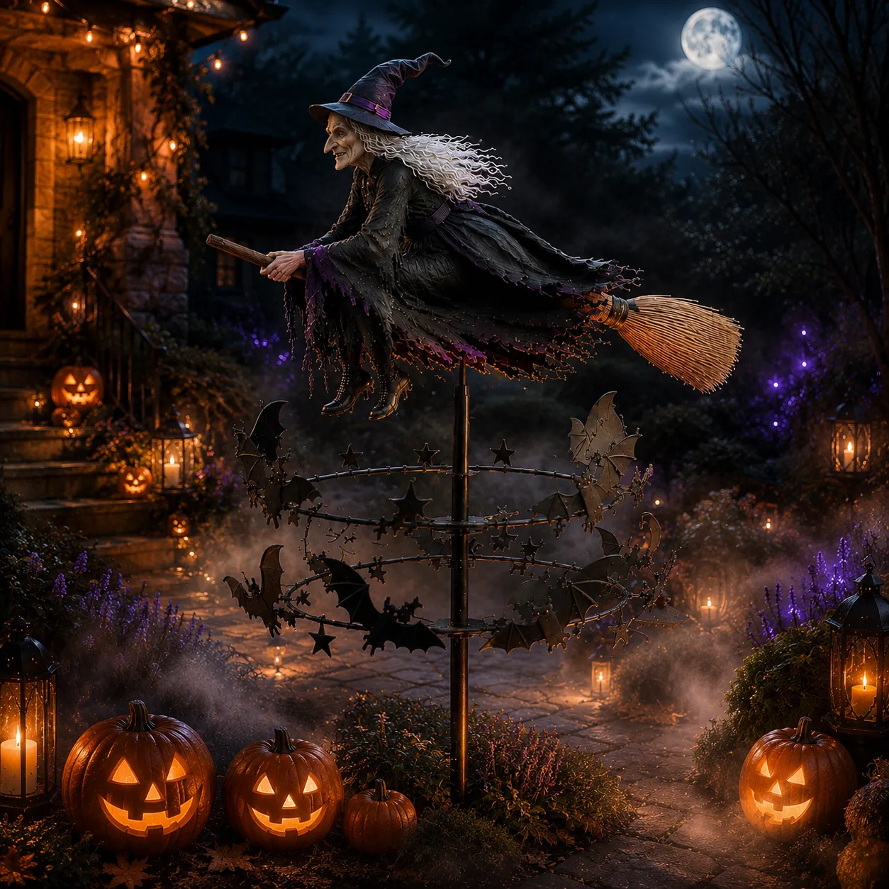 🧙‍♀️✨ Limited Time 50% OFF – The Enchanted Witch Garden Wind Spinner | Add Magical Charm to Your Outdoor Space! 🌙🍃