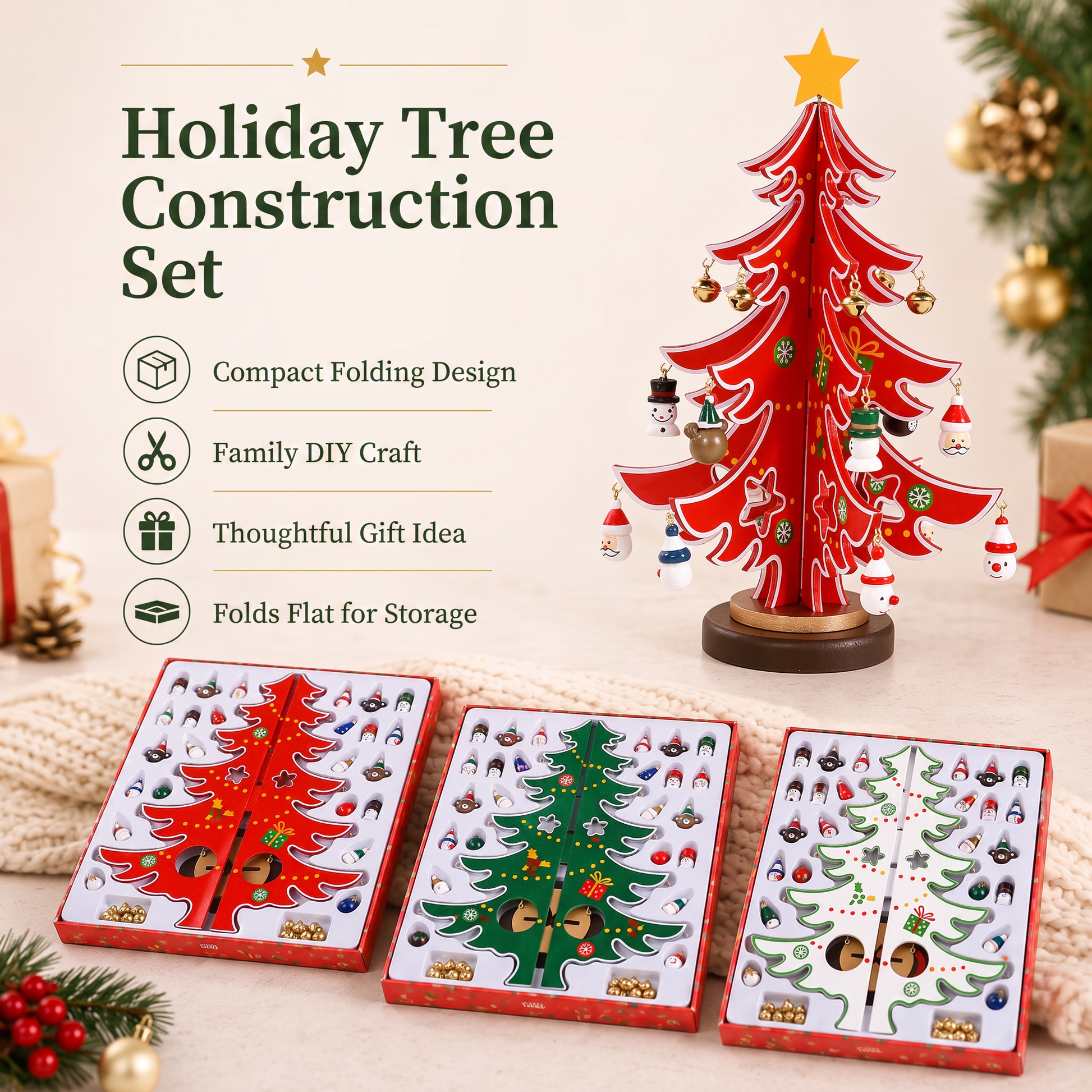 🎄🔥 CHRISTMAS SALE! DIY Wooden Christmas Tree Ornament – Create, Decorate & Make Holiday Memories! 🎁✨