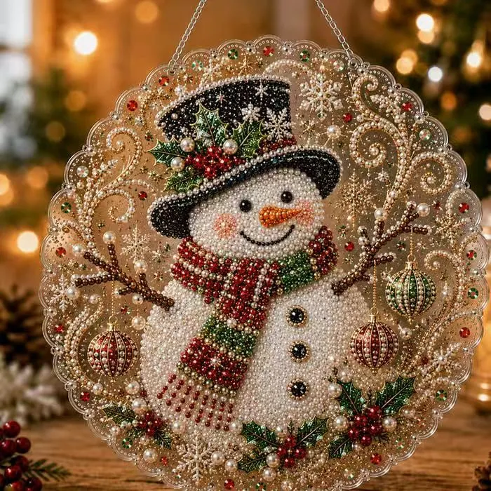 🎨 Make Your Own Christmas Magic! 🎄💎 DIY Pearl Diamond Art Hanging Ornament Kit – Create a Beautiful Handmade Holiday Decoration ✨