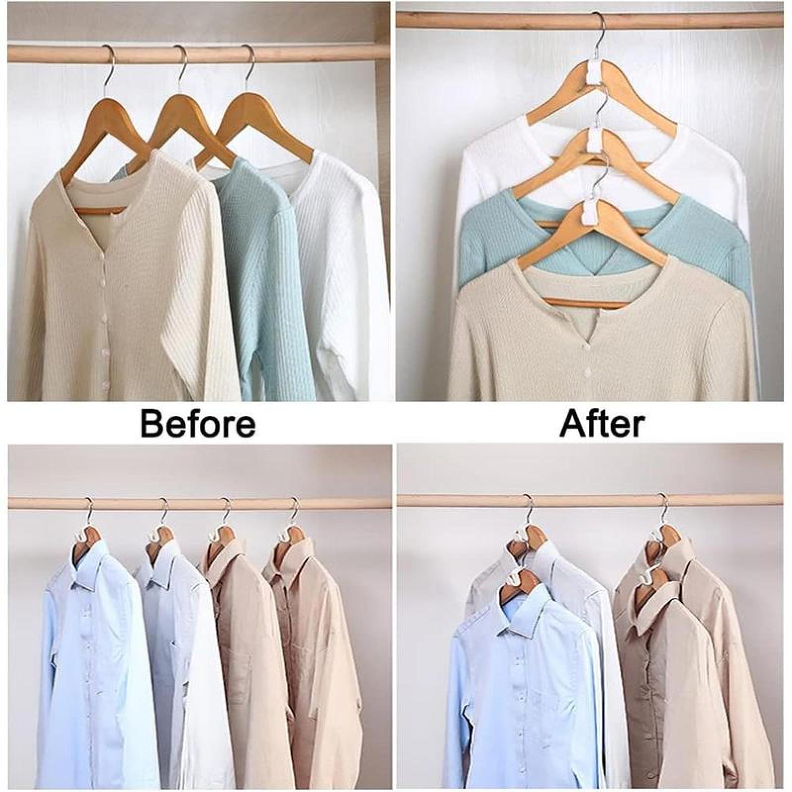 Hanger Connector Hooks,30/100 Counts Set Space Saving Clothes Hanger Extender Hooks,Multicolor Closet Organizer Hanger Clips.SENSIOHOME.