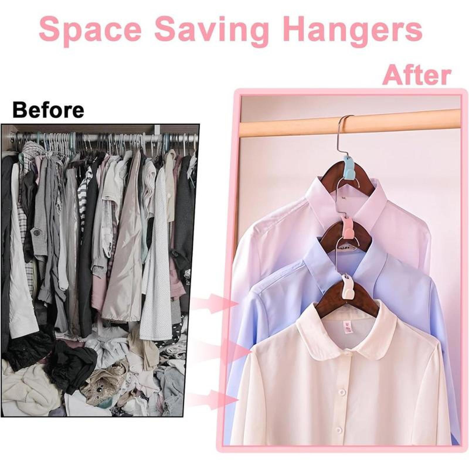 Hanger Connector Hooks,30/100 Counts Set Space Saving Clothes Hanger Extender Hooks,Multicolor Closet Organizer Hanger Clips.SENSIOHOME.