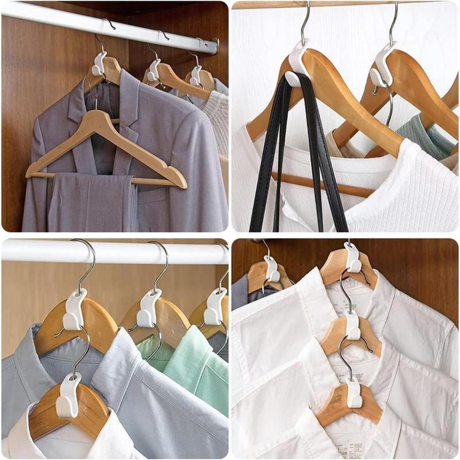 Hanger Connector Hooks,30/100 Counts Set Space Saving Clothes Hanger Extender Hooks,Multicolor Closet Organizer Hanger Clips.SENSIOHOME.