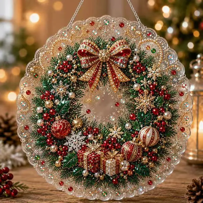 🎨 Make Your Own Christmas Magic! 🎄💎 DIY Pearl Diamond Art Hanging Ornament Kit – Create a Beautiful Handmade Holiday Decoration ✨