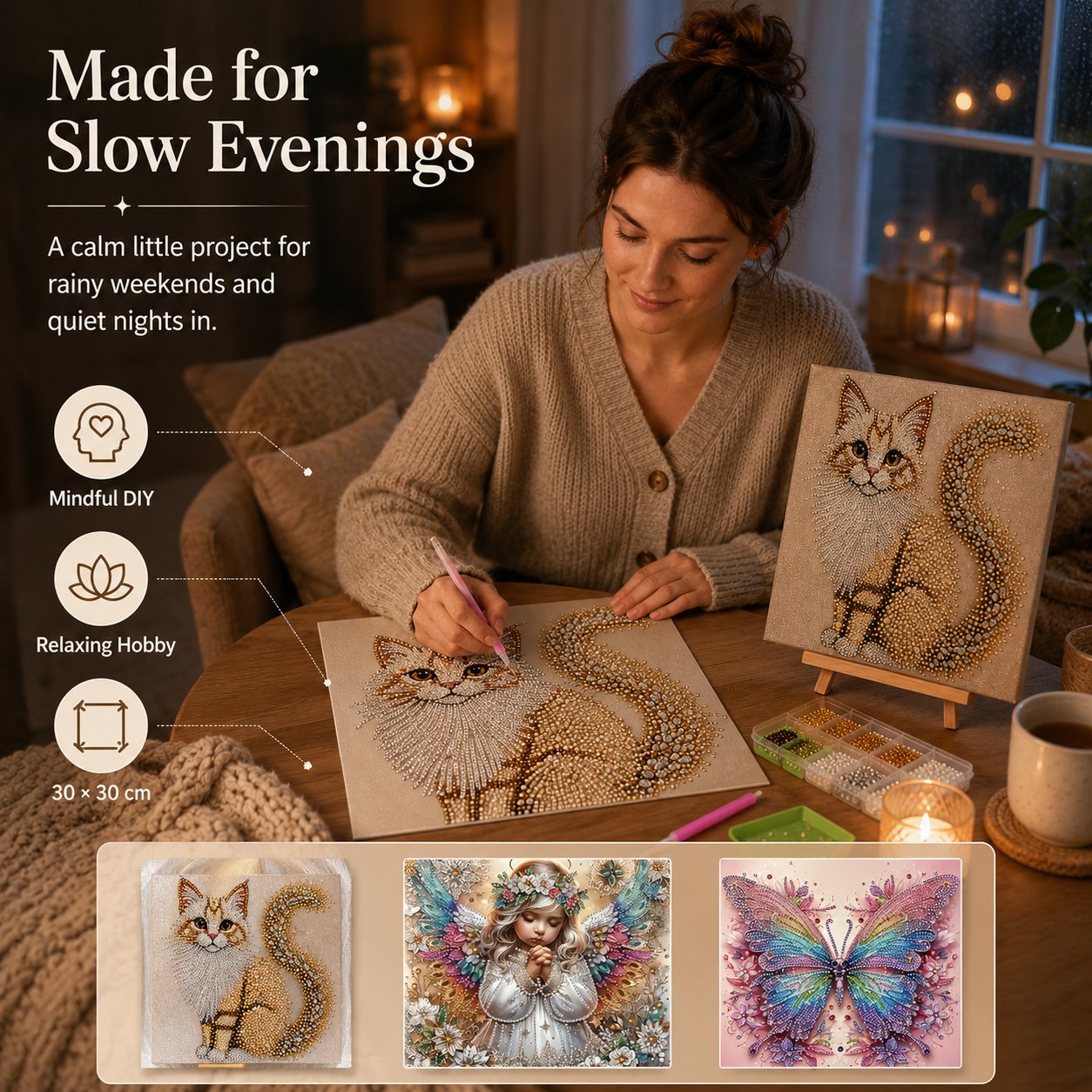 👼✨Sparkling Crystal Diamond Art Kit For DIY Wall Decor(Buy 3 Get 1 Free🎁)