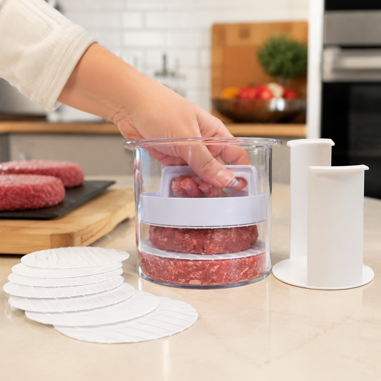 Easy to clean burger press