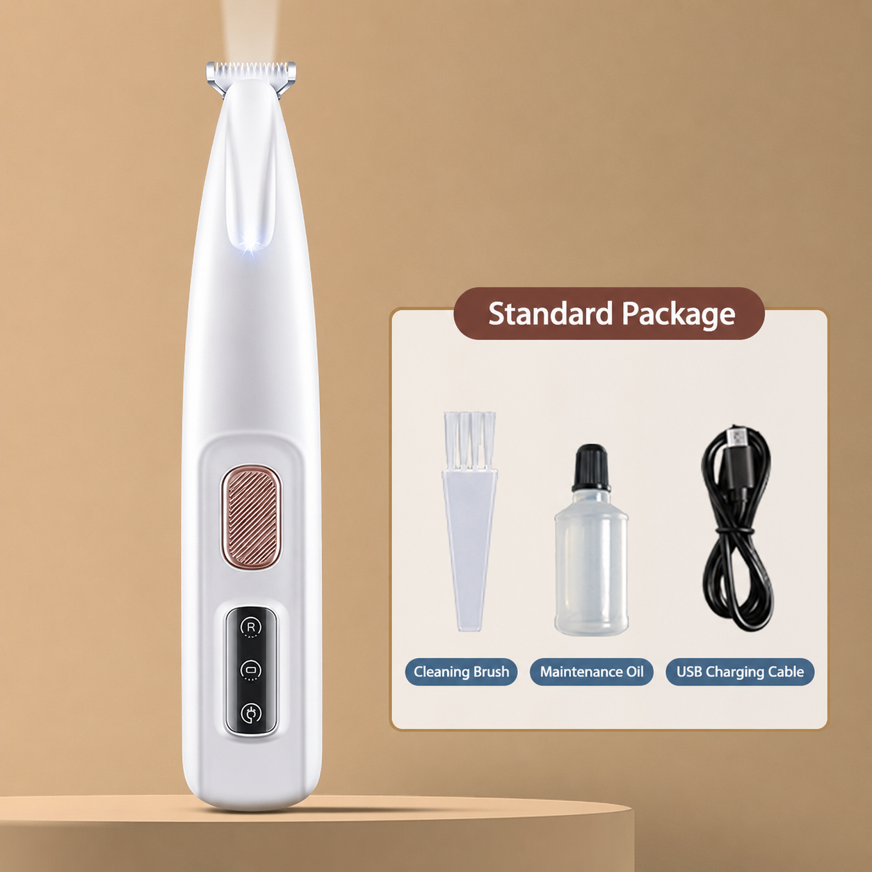 ✂️🐾Precision Pet Trimmer – Safe Grooming for Paws, Eyes & Tail with LED Light