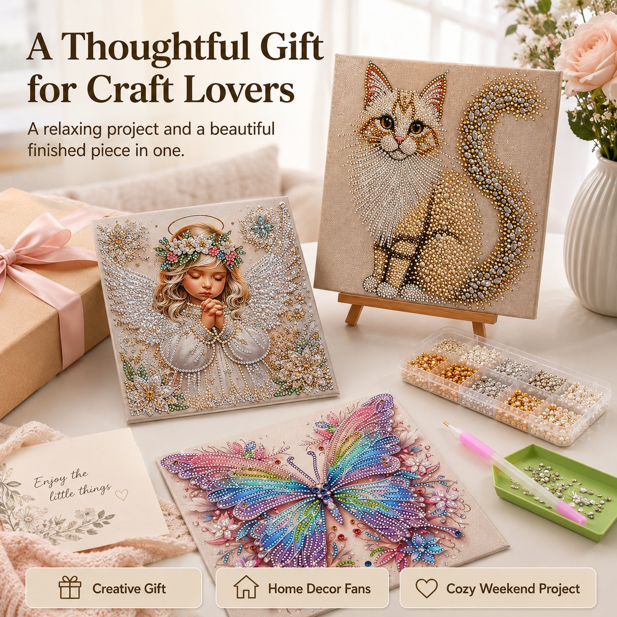 👼✨Sparkling Crystal Diamond Art Kit For DIY Wall Decor(Buy 3 Get 1 Free🎁)