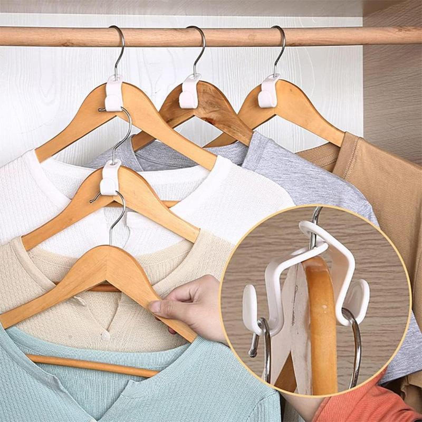 Hanger Connector Hooks,30/100 Counts Set Space Saving Clothes Hanger Extender Hooks,Multicolor Closet Organizer Hanger Clips.SENSIOHOME.