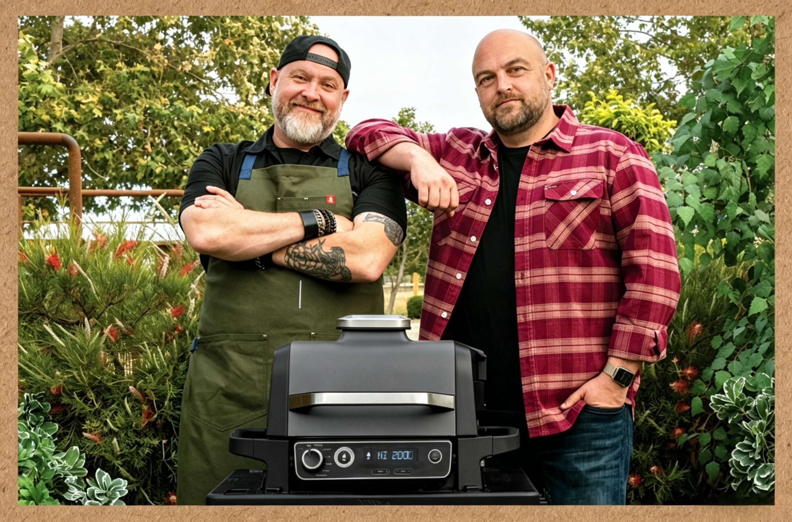 Portable 7-in-1 Outdoor Grill | Electric Smoker, Air Fryer & BBQ Combo, Weather-Resistant