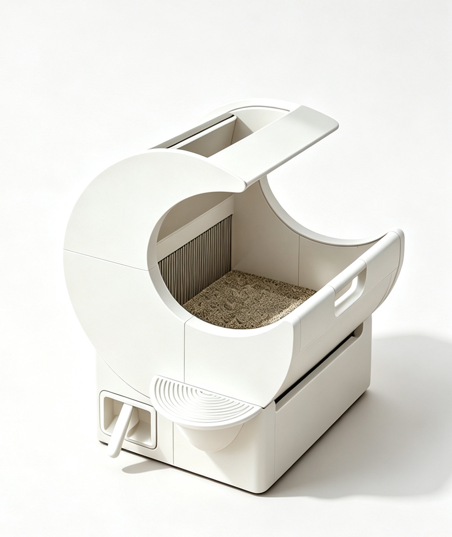 NLFZEK Self-Cleaning Cat Litter Box | No Electricity Needed, Manual Sifting, Odor & Litter Scatter Control