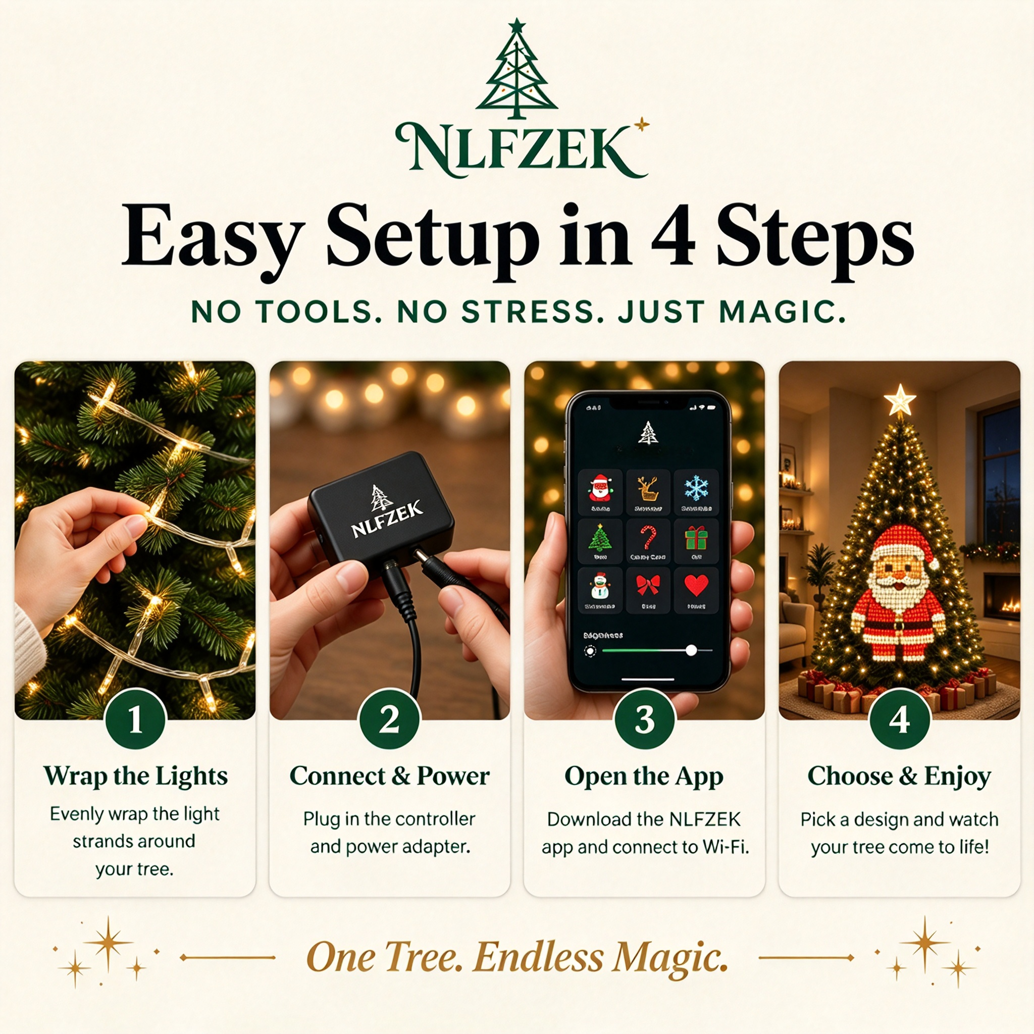 Smart App‑Controlled Christmas Tree Lights