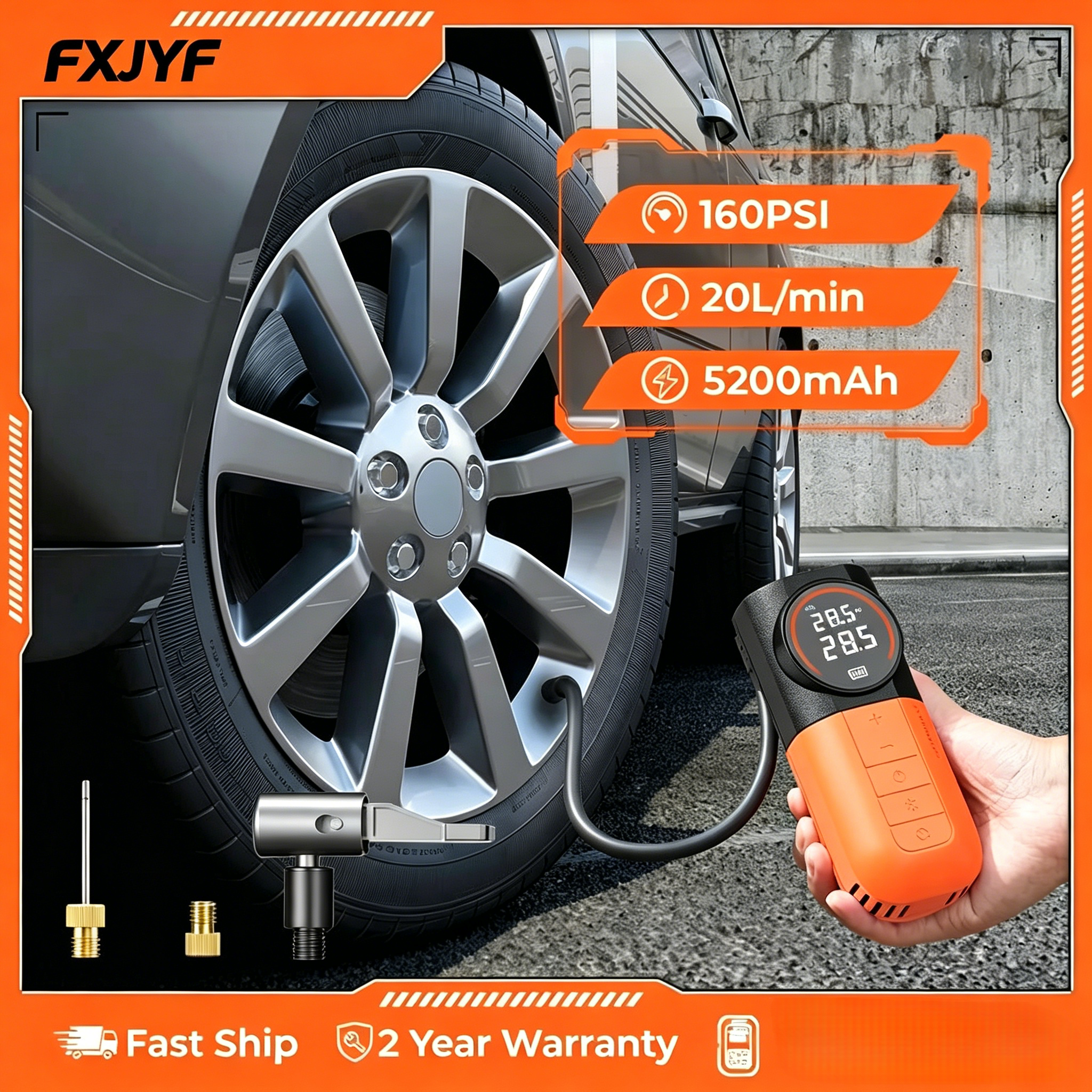 FXJYF S1: The 160PSI Tire Inflator That Fills Tires Faster Than Any Compressor