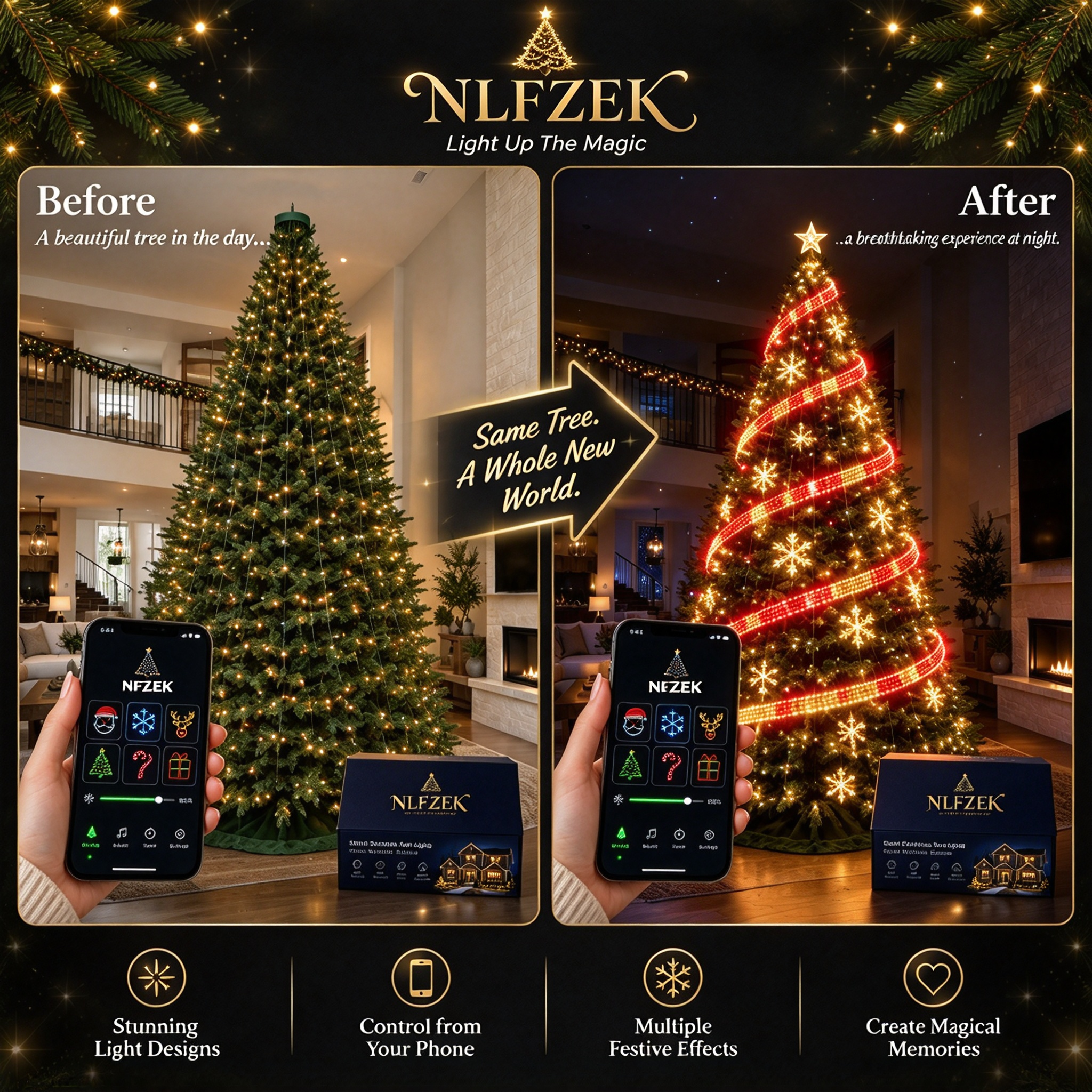 Smart App‑Controlled Christmas Tree Lights