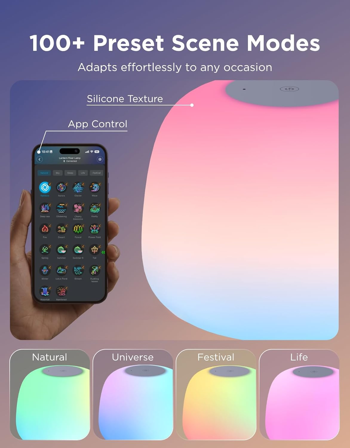 NLFZEK Smart RGB Floor Lamp – Modern Corner Light with App & Voice Control