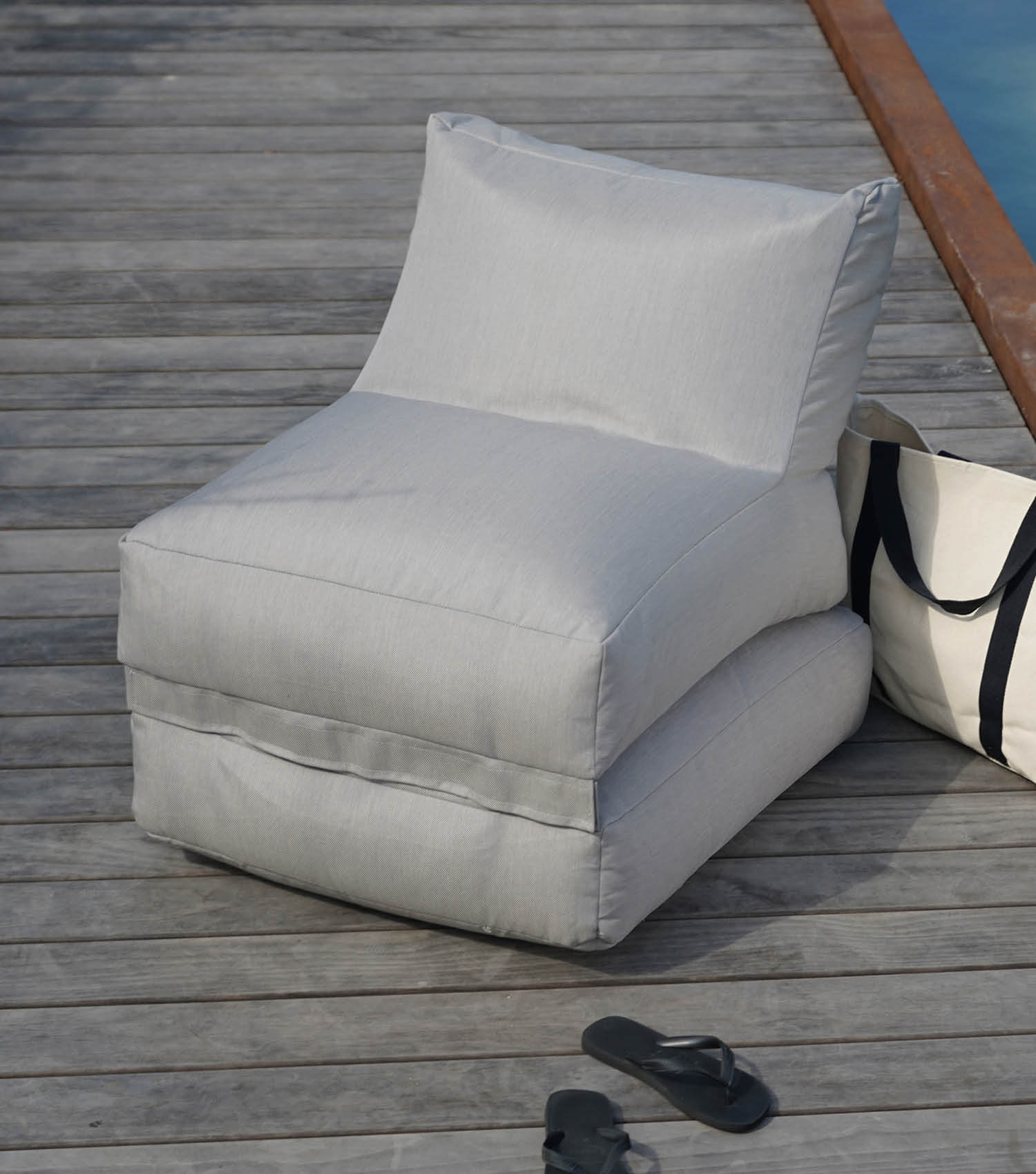 NLFZEK Outdoor Bean Bag – Convertible Lounge Chair & Sun Lounger, Water-Resistant Garden Seating