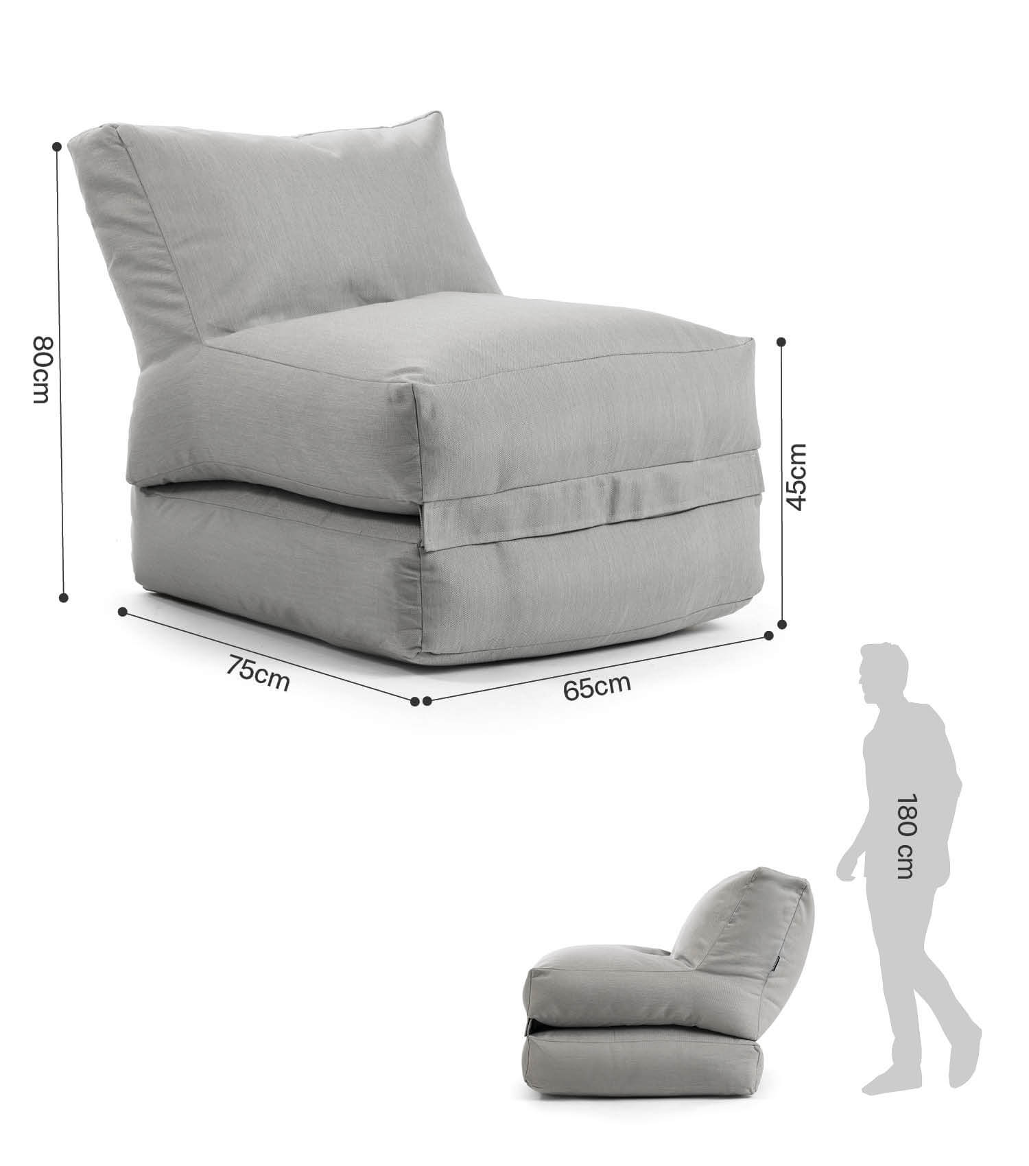 NLFZEK Outdoor Bean Bag – Convertible Lounge Chair & Sun Lounger, Water-Resistant Garden Seating
