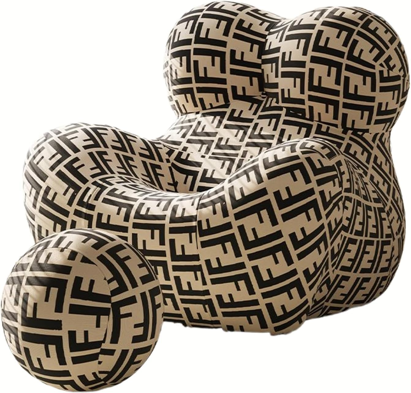 NLFZEK Accent Chair with Ottoman – Soft Lounge Chair & Footrest, Cozy Barrel Armchair for Living Room & Bedroom