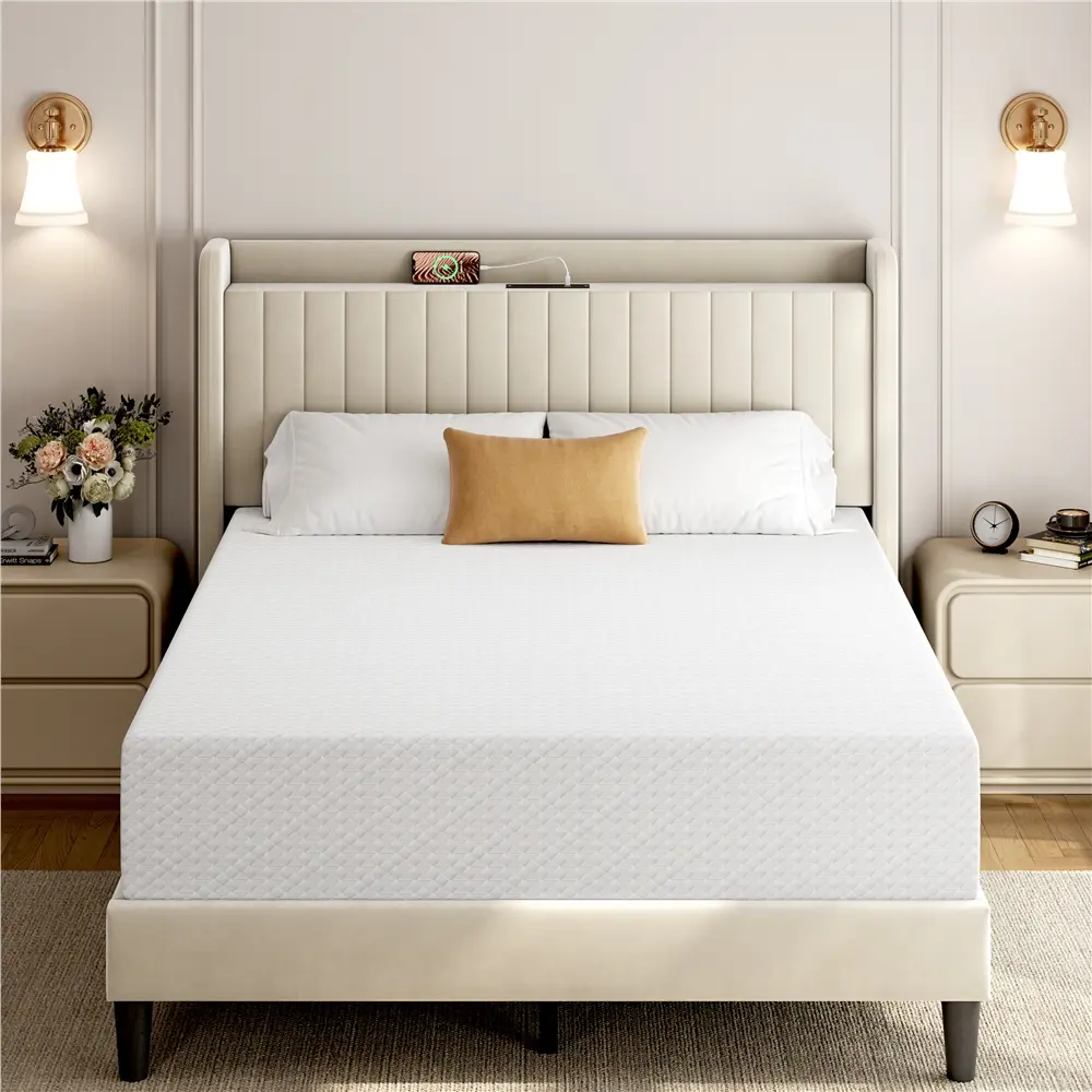 Yaheetech Cooling Memory Foam Mattress | Fiberglass-Free, Medium Firm & CertiPUR-US Certified