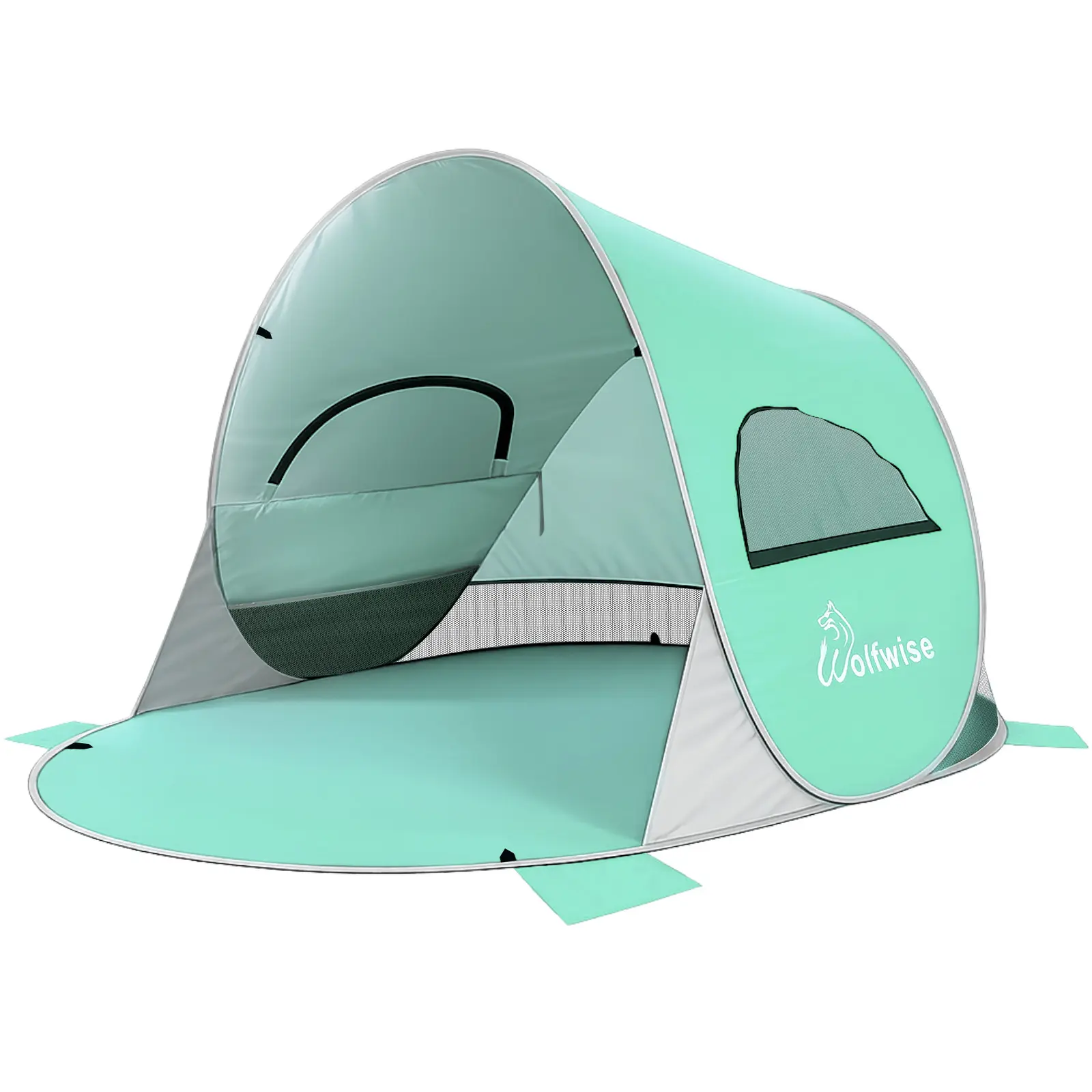 WolfWise UPF 50+ Pop-Up Beach Tent | Portable Sun Shelter for Beach, Camping & Outdoor Trips